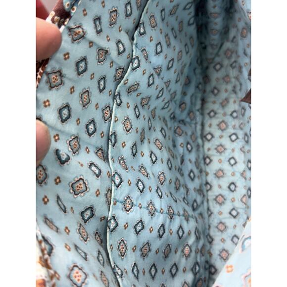 RETIRED Vera Bradley SADDLE UP Crossbody Java Blue Shoulder Bag Purse Hipster - Picture 5 of 6